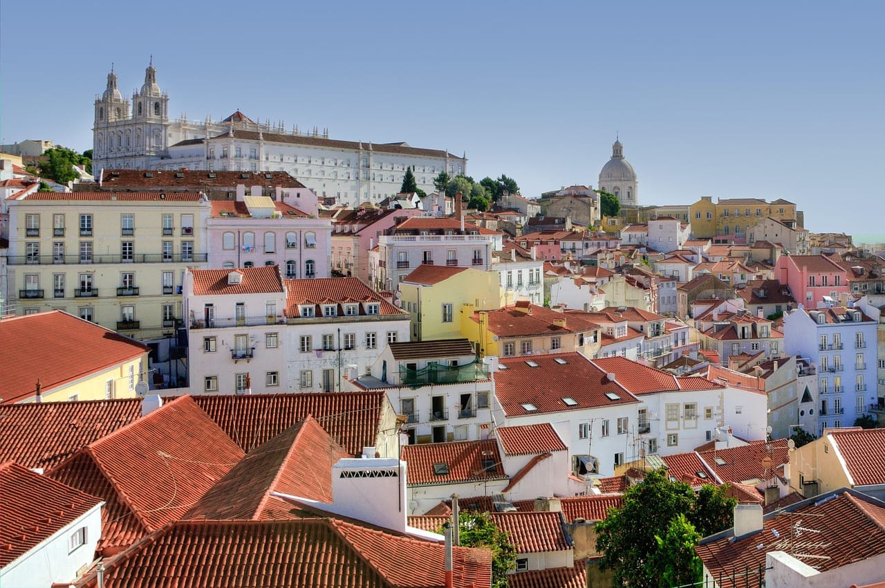Alfama from the Miradouro de Santa Luzia, just after nine in the morning.