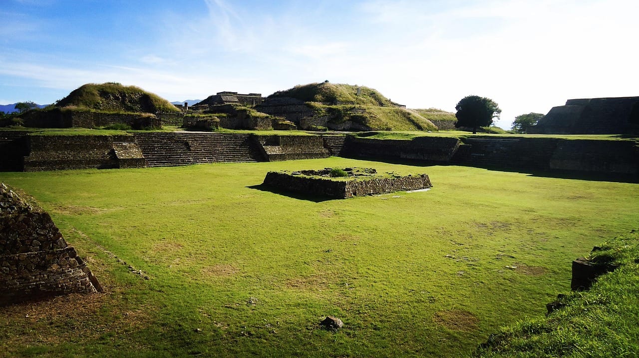 Monte Albán, on a flattened mountain above the valley.