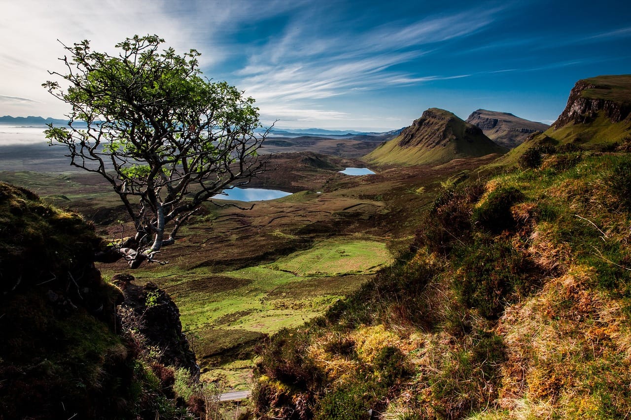 Clouds over the Quiraing, the landslip at the north of Skye.